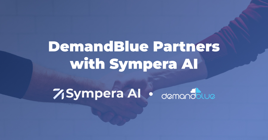 banner image for sympera ai and demandblue partnership